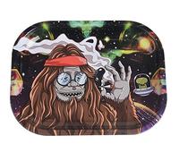 Wise Skies Metal Rolling Tray Smoking Accessories Characters Rolling Papers Rolling Tip Small (The Trippa - Small)