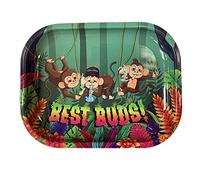 Wise Skies Metal Rolling Tray Smoking Accessory Grey