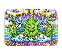 Wise Skies Metal Rolling Tray - Smoking Accessory Tray - Built-in Paper Holder - Rectangular - Casual - for Rolling Papers