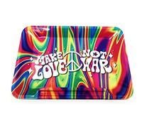 Wise Skies Metal Tray Smoking Accessories Characters Rolling Papers Rolling Tip (Make Love Not War)