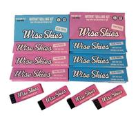 Wise Skies Pink and Blue Instant Rolling Kit Cute couples Rolling Accessory Paper Bundle With King Size Slim papers Rolling Tray and Tips (12 Items)