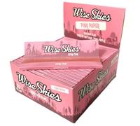 Wise Skies Pink Kingsize Slim Rolling Papers Pink Colour | Choose your amount (24)