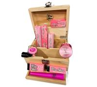 Wise Skies Pink Natural Mini Rolling Box Set Papers Tips Metal Crusher Lighter Leash Holder Bundle Giftset