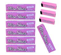 Wise Skies Pink Rolling Papers and Pink Tips Rolling Set (7 Papers 3 Tips)