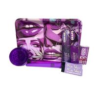 Wise Skies Purple Buzz Rolling Tray Set Double-Sided Tray Bundle Giftset Papers Tips Plastic Crusher Cone Holders
