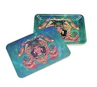 Wise Skies Rolling Tray & Cover Bundle Deal Set Rolling Accessories Storage Magnetic | Tray + Covers (Mother Nature New Small)