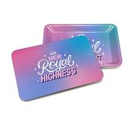 Wise Skies Rolling Tray & Cover Bundle Deal Set Rolling Accessories Storage Magnetic | Tray + Covers (Royal Highness New Small)