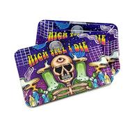 Wise Skies Rolling Tray & Cover Bundle Deal Set Rolling Accessories Storage Magnetic | Tray + Covers (Till I Die New Small)