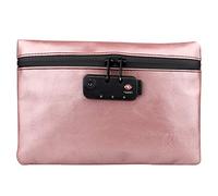 Wise Skies Smell Proof Bag Durable Waterproof with Combination Lock Cosmetics Bag Pouch Case Stash Bag (Rose Gold)