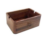 Wise Skies Walnut Wooden Rolling Tray Storage Magnetic Box Accessories Stash Box (New Small)