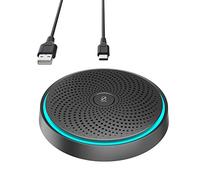 WISE TIGER USB Conference Microphone for Gaming, Skype, Zoom - 360 Omnidirectional Condenser PC Mic with One-Key Mute, Plug & Play Laptop Desktop Microphone