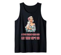 Wise Woman Let that Sht Go Pinup Dog Tank Top