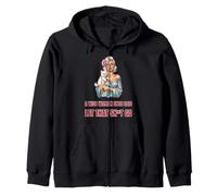 Wise Woman Let That Sht Go Pinup Dog Zip Hoodie