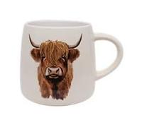 WiseAccordio Highland Cow Mug Mug Stoneware,Cute Animal Print,Beautifully Designed Farm Mug | Mugs for Tea & Coffee for Gift | Coffee Mugs & Tea Cups for Home, Office or Shops