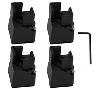 Wisebom Adjustable Bed Raiser Furniture Riser 5 cm with Screw Clamp, Bed Raiser 2 Inch Heavy Duty Chair Risers, Pack of 4 Furniture Raisers for 0.8-1.6 Inch Wide Square & Round Chair Leg, Black