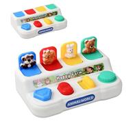 Wisebom Baby Animal Pop Up Toy, Montessori Educational Interactive Toy for Toddlers 12-18 Months, Includes 1x Educational Baby Toy