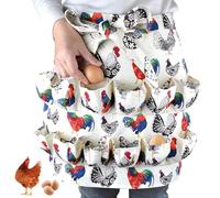Wisebom Eggs Collecting Apron 12 Pockets Farm Apron for Eggs Gathering, Polyester Eggs Collecting Eggs Apron Gathering Pocket for Fresh Chicken Goose Duck Eggs
