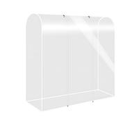 Wisebom Transparent Clothes Rail Cover, Thicken PEVA Clothes Dustproof Clothes Rail Cover Storage Bag with Strong Zipper 120×50×150 cm Clear Protective Zip Over Cover for Garment Hanging Coat Racks