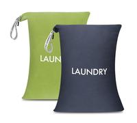 WiseBoy 2 Pack Laundry Bags, Travel Laundry Bag for Dirty Clothes, Washable Nylon Wet Dry Bag, Swimming Yoga Bathing Suit Workout Wet Dry Bags