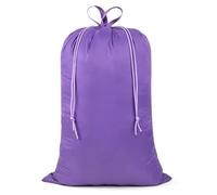 WiseBoy Large Laundry Bag with Handles, Heavy Duty Travel Laundry Bag, 24"x 35" Drawstring Closure Dirty Clothes Storage Bag, Basket Hamper Liner, Organizer Sack, Home, Hotel, College Dorm, Purple