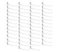 Wisecoco 50Pcs Slatwall Hooks,8in Supermarket Shelf Hook Iron Strong Wear Resistant Flat Tip Peg Board Hook Slatwall Hanger, Heavy Duty Metal Slat Wall Paneling Accessories