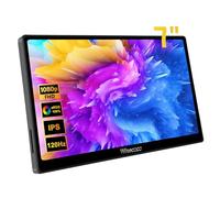 Wisecoco 7 Inch Portable Monitor IPS Touch Screen 1080P 1920x1080 120Hz Mini LCD Display USB C HDMI Ultra Slim for Raspberry Pi 5/4 Switch PS5 Xbox Laptop PC
