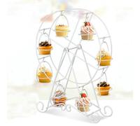 Wisecoco Cupcake Stand, Dessert Display Holder, Ferris Wheel Cupcake Stand 8 Cups Dessert Carrier Display Holder, for Restaurants Dessert Shops Theme Party