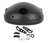 Wisecoco Motorcycle Headlight Housing, 7 Inch Aluminium Strong Protection Decoration Matte Black Motorcycle Headlamp Shell Housing Cover, Headlamp Housing Bucket for Motorbike