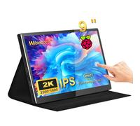 wisecoco Portable Monitor 9 inch 2K 2560*1600 IPS Touch Screen 73% NTSC USB C HDMI Secondary External Computer Laptop LCD Monitor w/Smart Cover & Speakers For MacBook Pro Air PC Laptop Phone Xbox PS5