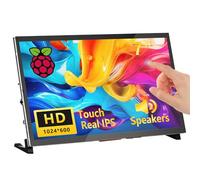 wisecoco - Raspberry Pi Touch Screen Monitor, 7" IPS LCD Screen 1024 x 600 Soft Touch, Built-in Dual Speakers, HDMI Input, Compatible with Raspberry Pi 5/4/3