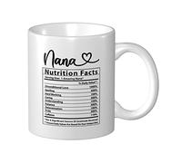 Wisedeal Worlds Best Nana Mug, Great For Grandma Nona Make Sure Granny Has The Best Grandma Ever Coffee Mugs Great For Mothers Day Birthday Cup 11Oz Ceramic White