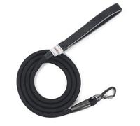 Wisedog 1.9m Black Tough Rope Long Line Lead with Soft Padded Handle for Dogs