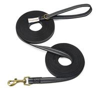 Wisedog 3m Black Reflective Long Dog Lead, Lightweight & Non-Slip