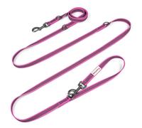 Wisedog 3m Pink Double-Ended Rubberised Dog Lead, Non-Slip for Walking