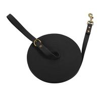 Wisedog Black 15m Long Line Training Lead for Dogs - Vintage Classic Style Dog Lead