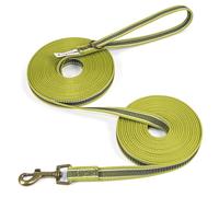 Wisedog Green 3m Reflective Long Line Lead for Dogs - Lightweight Dog Leads with Strong Grip Anti-Slip Rubbers - Extra Long Leash for Indoor and Outdoor Activities