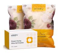 wisedry 10 LBS Silica Gel Flower Drying Crystals, 2 Packs of 5 LBS, Color Indicating, Reusable