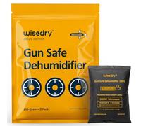 wisedry 200 Grams x 2 Packs Gun Safe Dehumidifier, Reusable Moisture Absorber for Gun Safes, Rechargeable Silica Gel Desiccant Gun Safe Humidity Absorber