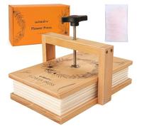 wisedry Flower Press Kit with Silica Gel Packets, Easy One-Step Pressing, Even Pressure, 6 Layers, 10 x 6 inch Flower Press Kit for Kids and Adults, Great Gifts for Anyone Who Loves Flowers and Crafts