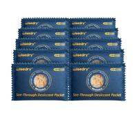 Wisedry See-Through Silica Gel Packets [10 x 100g], Color-Indicating Desiccant Packs for Storage, Reusable Safe Dehumidifier, Heat Resistant Dehumidifier Bags