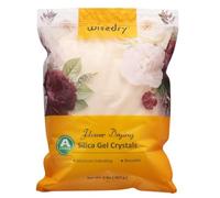 wisedry Silica Gel for Drying Flowers 2 LBS (0.9KG), Fine Crystals < 1mm, Color Indicating Desiccant, Reusable Silica Sand