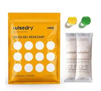 wisedry Silica Gel Sachets Packs 112 Gram [4 Packs] for Larger Container Desiccant Bags with Orange Indicating Beads for 3D Printer Filament Gun Safe Camera Electronics Equipment Food Grade