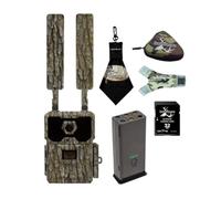 WiseEye Data Cam 2 No Glow Power Bundle with Lithium Battery, HuntEmUp 32GB SD Card, Card Reader Case & Cleaning Cloth - Stealth Trail Camera with LTE, GPS & AI HuntControl