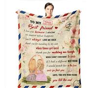 Wisegem Best Friend Blanket - Bestie Gifts for Women - Friendship Gifts for Women Teen Girls 60"x50" Blankets - Gifts for Best Friends Women - Soul Sister Gift Ideas for BFF