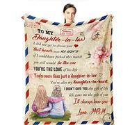 Wisegem Daughter in Law Gifts - to My Daughter-in-Law Anniversary Christmas 60" x 50" Blanket - Daughter in Law Birthday Gifts - Daughter in Law Wedding Gift Ideas - Gifts for Future Daughter in Law