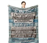 Wisegem Son Gifts from Mom - 60"x50" Blanket - Gifts for Grown Son - Mother's Birthday & Graduation Ideas