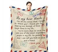 Wisegem Uncle Gifts Blanket - Uncle Gifts from Niece 60"x50" - Uncle Gifts from Nephew - Birthday Gifts for Uncle - Best Uncle Ever Gift Ideas - Great Gifts for Uncles from Nieces