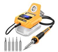 Wisehigh Cordless Soldering Station for Dewalt 20V Battery - Electric Digital LCD Display Soldering Irons Station Kit Fast Heating Up Soldering Tool for DIY, Appliance Repair (Battery Not Included)