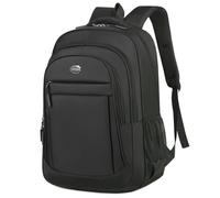 WISEHUBY Men'S Backpacks Oxford Waterproof Rucksack Business Computer Bag Casual Travel Backpack Senior High School Student Schoolbag-Black