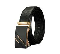 WISEHUBY Men'S Pu Leather Belt-Featuring A Metal Automatic Buckle Design, This Belt Is Crafted Specifically For Men And Pairs Perfectly With Jeans And Various Other Trousers.-Style-A-120Cm